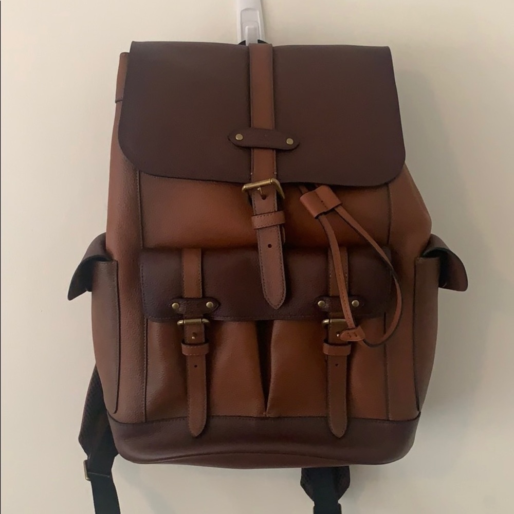 Leather Coach backpack